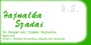 hajnalka szadai business card